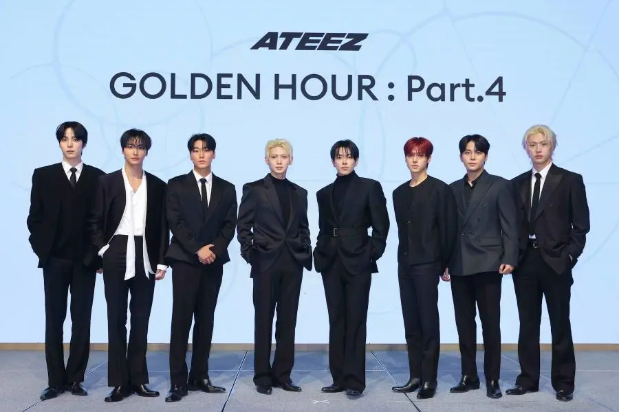 Exclusive: ATEEZ Talks Contract Renewal, Favorite "Adrenaline" MV Scenes, Enlistment Duties, And More At "GOLDEN HOUR: Part.4" Press Conference